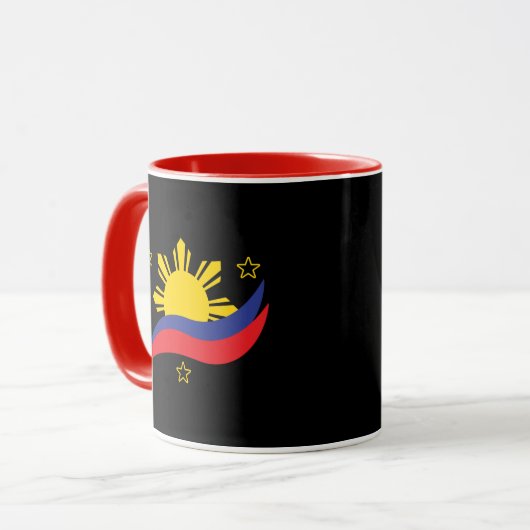 Filippijnen Filipino Pinoy Flag Mok (Voorkant links)
