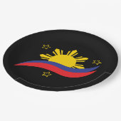 Filippijnen Filipino Pinoy Flag Papieren Bordje (Gekanteld)
