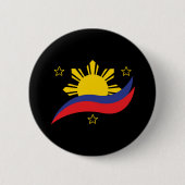 Filippijnen Filipino Pinoy Flag Ronde Button 5,7 Cm (Voorkant)