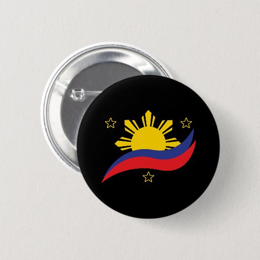 Filippijnen Filipino Pinoy Flag Ronde Button 5,7 Cm (Voorkant /achterkant)