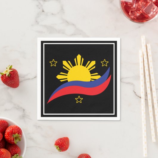 Filippijnen Filipino Pinoy Flag Servet (Insitu)
