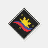 Filippijnen Filipino Pinoy Flag Servet (Hoek)