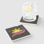 Filippijnen Filipino Pinoy Flag Stenen Onderzetter (Zijkant)