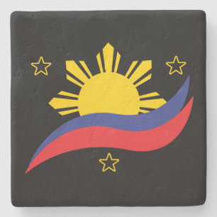 Filippijnen Filipino Pinoy Flag Stenen Onderzetter