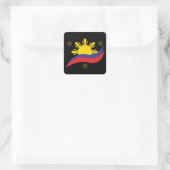 Filippijnen Filipino Pinoy Flag Vierkante Sticker (Tas)