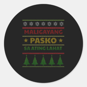 Filippijnen Filippijnen Filippijns Kerstpark Xma Ronde Sticker