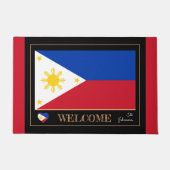 Filippijnen & Filippijnen Flag huis/sport Welkom Deurmat (Voorkant)