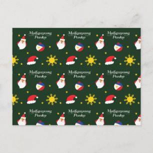 Filippijnen Filippijnse kerstman Maligayang Pasko Briefkaart