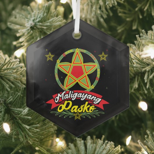 Filippijnen Filippijnse kerstman Maligayang Pasko Glas Ornament (Insitu)