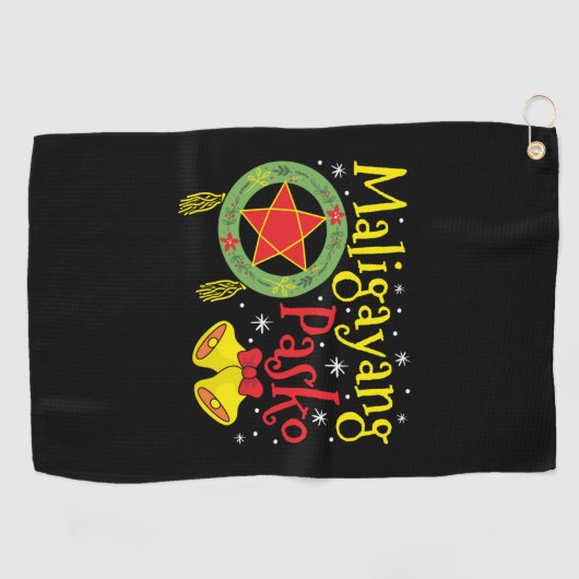 Filippijnen Filippijnse kerstman Maligayang Pasko Golfhanddoek (Horizontaal)