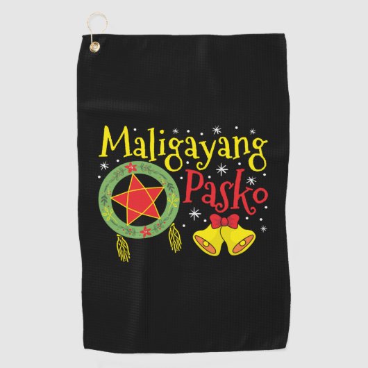 Filippijnen Filippijnse kerstman Maligayang Pasko Golfhanddoek (Voorkant)