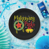 Filippijnen Filippijnse kerstman Maligayang Pasko Papieren Bordje (Feest)