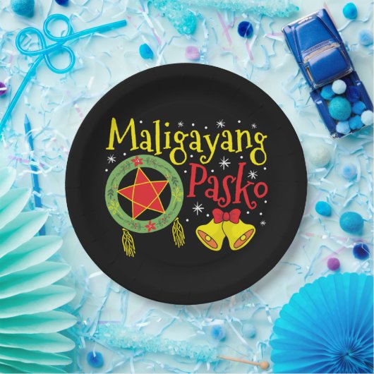 Filippijnen Filippijnse kerstman Maligayang Pasko Papieren Bordje (Feest)