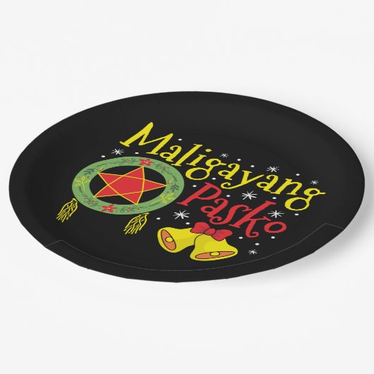 Filippijnen Filippijnse kerstman Maligayang Pasko Papieren Bordje (Gekanteld)