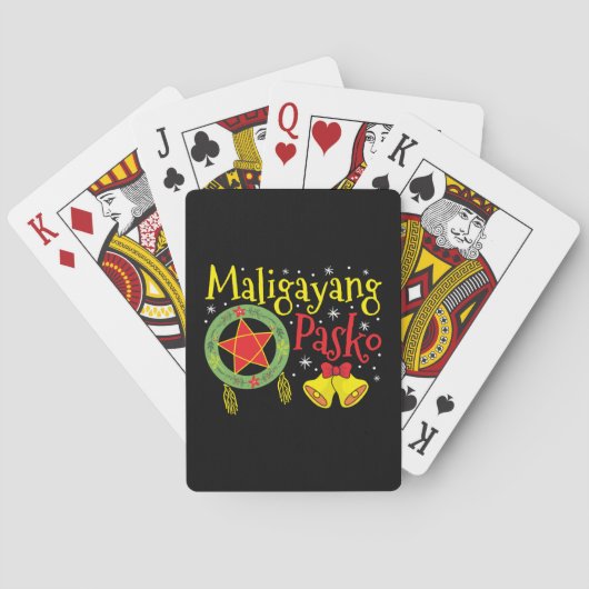 Filippijnen Filippijnse kerstman Maligayang Pasko Pokerkaarten (Achterkant)