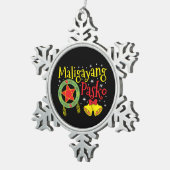 Filippijnen Filippijnse kerstman Maligayang Pasko Tin Sneeuwvlok Ornament (Rechts)