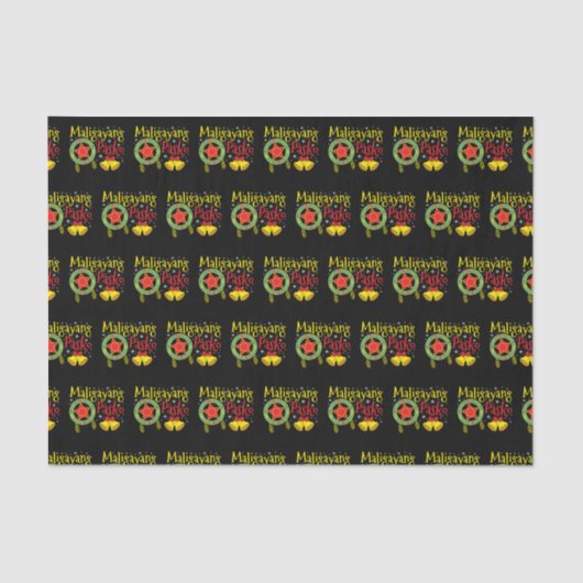 Filippijnen Filippijnse kerstman Maligayang Pasko Tissuepapier (Voorkant)