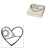 Filippijnen Flag Heart Art Filipino Pride Pinay Rubberstempel (Gestempeld)