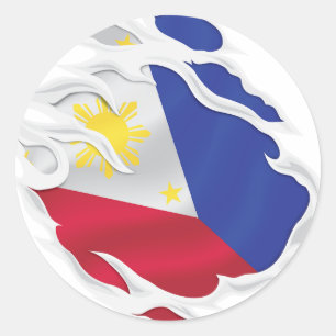 Filippijnen Gekopieerde vlag Ronde Sticker