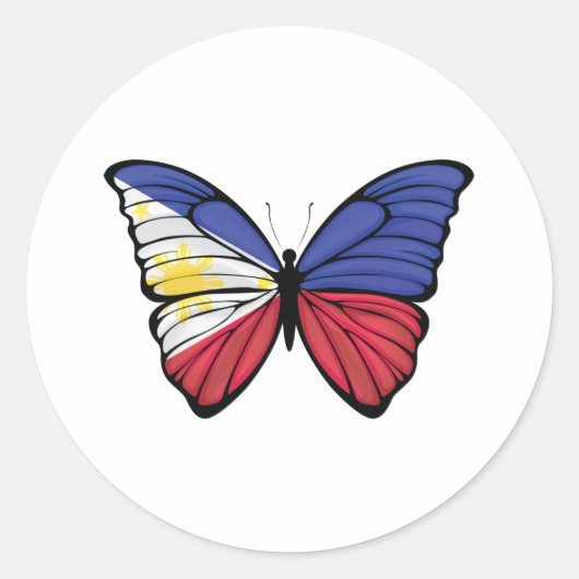 Filippijnen Hypolimnas Butterfly Ronde Sticker (Voorkant)