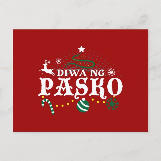 Filippijnen Kerstmis - Diwang Pasko Briefkaart (Voorkant)