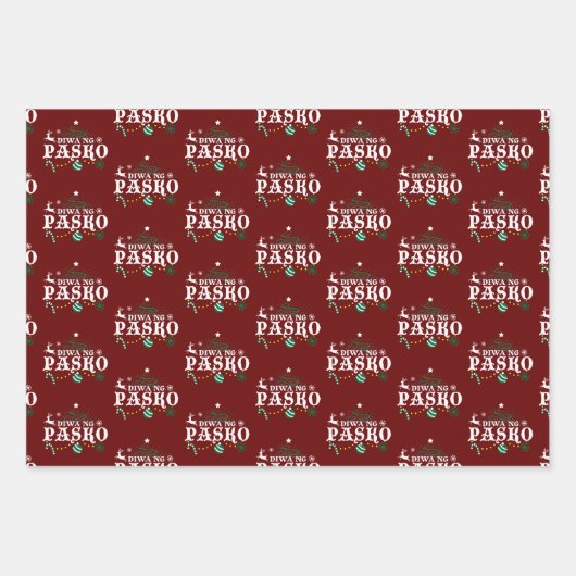 Filippijnen Kerstmis - Diwang Pasko Inpakpapier Vel (Voorkant)