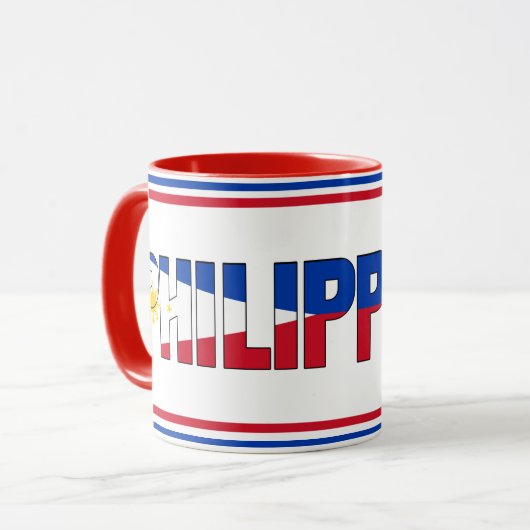 Filippijnen National Flag Patriotic Coffee Mok (Voorkant links)