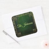 Filippijnen op groene maatstaf Vierkante Sticker (Envelop)