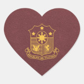 Filippijnen Paspoort Hart Sticker (Voorkant)