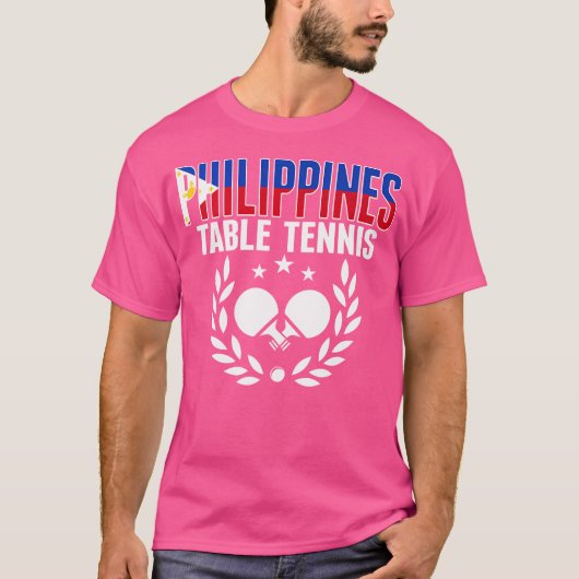 Filippijnen Ping Pong Lovers Steun Filippijnse Ta T-shirt (Voorkant)