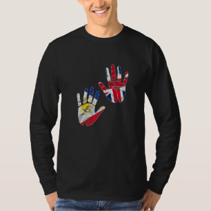 Filippijnen Proud Filipino Filipina Flag Uk Englan T-shirt