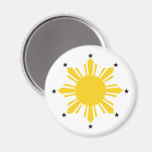 Filippijnen Sun | Filippijnse zon | PI Sun Magneet (Voorkant / Achterkant)