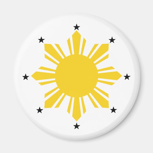 Filippijnen Sun | Filippijnse zon | PI Sun Magneet (Voorkant)