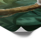 Filippijnen Tarsier Monkey in natuurlijke habitat Poster (Hoek)