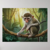 Filippijnen Tarsier Monkey in natuurlijke habitat Poster (Voorkant)