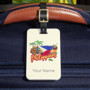 Filippijnen Tarsier vlag Palm Souvenir Bagagelabel