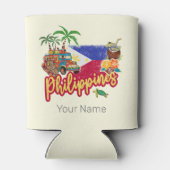 Filippijnen  Tarsier vlag Palm Souvenir Blikjeskoeler (Achterkant)