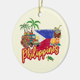 Filippijnen Tarsier vlag Palm Souvenir Keramisch Ornament