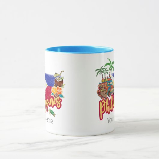 Filippijnen Tarsier vlag Palm Souvenir Mok (Midden)