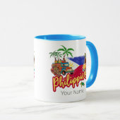 Filippijnen Tarsier vlag Palm Souvenir Mok (Voorkant rechts)