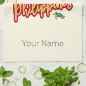 Filippijnen Tarsier vlag Palm Souvenir Theedoek (Gevouwen)