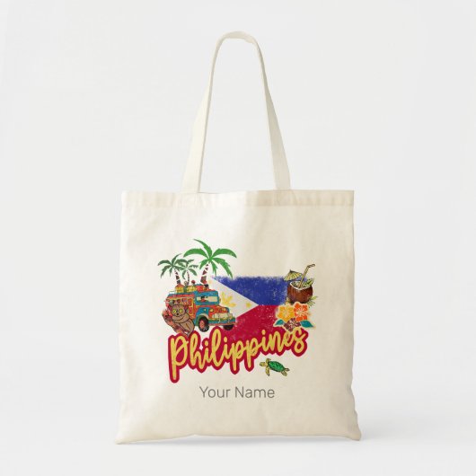 Filippijnen  Tarsier vlag Palm Souvenir Tote Bag (Voorkant)
