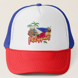 Filippijnen Tarsier vlag Palm Souvenir Trucker Pet