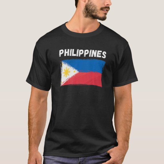 Filippijnen Vintage Grunge Filipino F T-shirt (Voorkant)