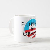 Filippijnen voor Obama Koffiemok (Voorkant links)