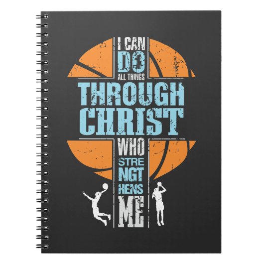 Filippijnen voor religieuze Basketball Player 4:13 Notitieboek (Voorkant)