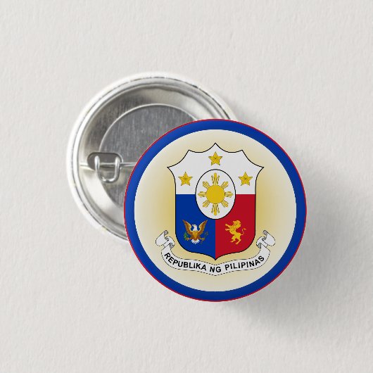 Filippijnen Wapen Cirkelvorm Ronde Button 3,2 Cm (Voorkant /achterkant)