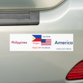 Filippijns-Amerikaans Bumpersticker (Op auto)