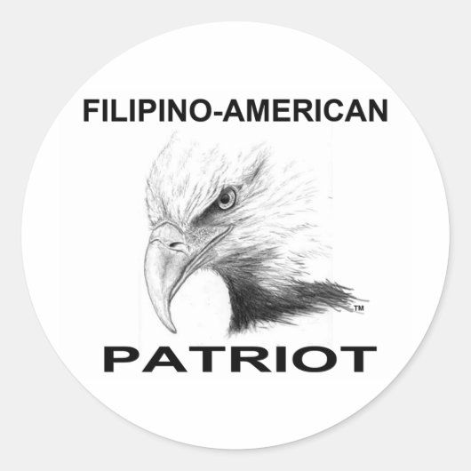 Filippijns-Amerikaans Ronde Sticker (Voorkant)