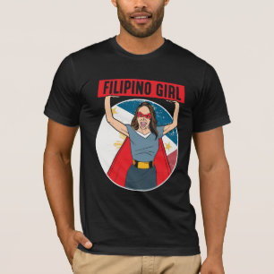 Filippijns meisje Pride Pinoy Proud Filipina T-shirt